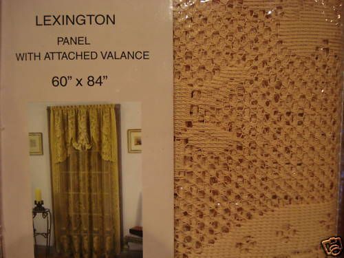 Lace Curtain Panel with Attached Valance  