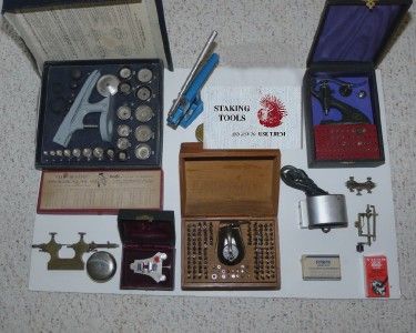 LOT ASSORTMENT VINTAGE WATCHMAKERS TOOLS [NICE GROUP]  