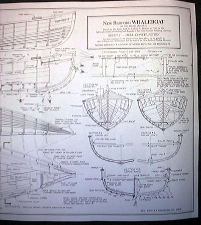 MODEL SHIPWAYS New Bedford Whaleboat PLANS  