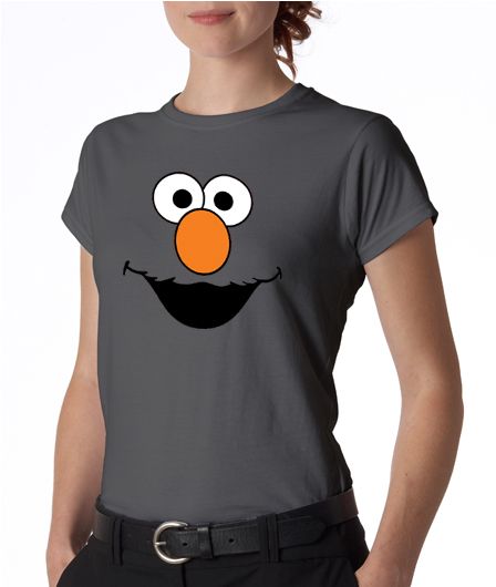 Elmo Face Sesame Street Ladies Tee Shirt  