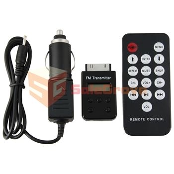 Wireless FM Transmitter+Car Adapter Charger for iPad 2  
