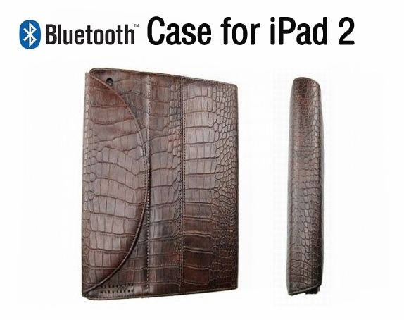 iPad 2 Wireless Bluetooth Keyboard PU Leather Stand Cover Smart Case 