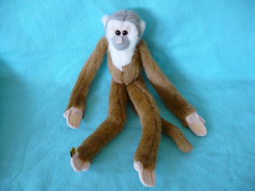 Wild Republic Hanging Plush Brown Monkey Velcro Stuffed  