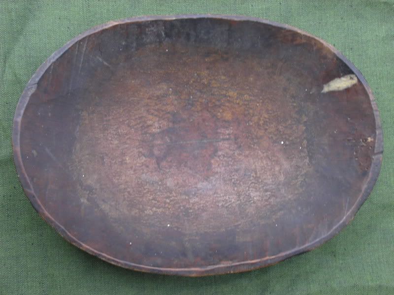 Old Antique Primitive Hand Made Wooden Trencher Dough Bowl.  