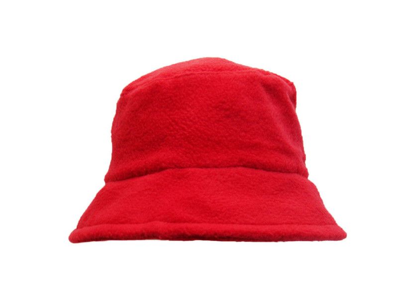 New Fleece Bucket Hat Cap Crusher Red  