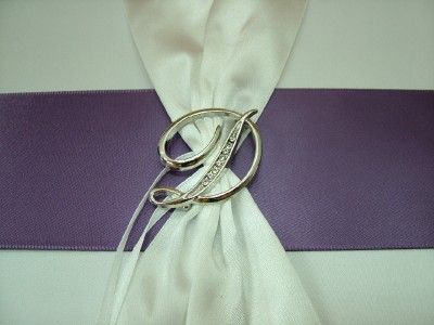   Monogrammed White Monogram Guest Book And Color Ribbon Party Wedding