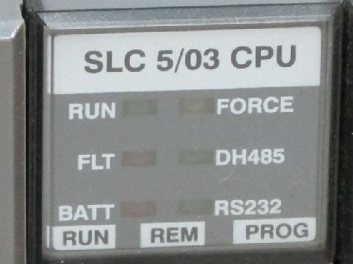 ALLEN BRADLEY SLC 500 PLC SYSTEM WITH SLC 5/03 CPU WITH KEY  