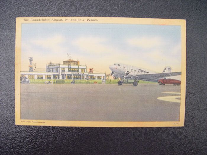 Vintage Unused Berkley Postcard Philadelphia Airport PA  