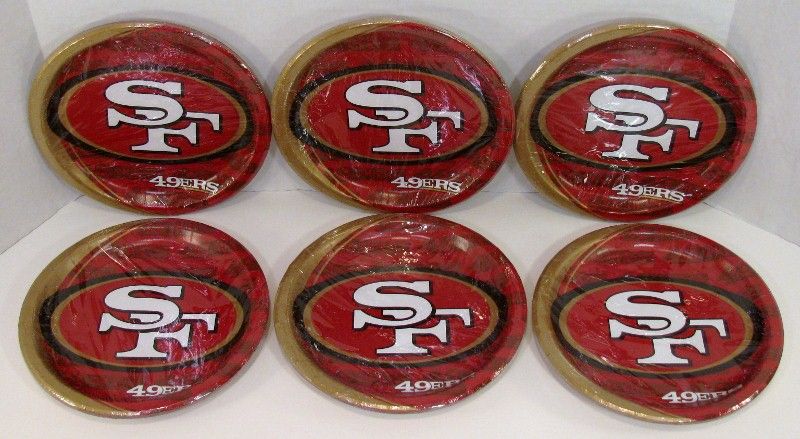 San Francisco 49ers NFL Football Party Set 48 Paper Dinner Plates 