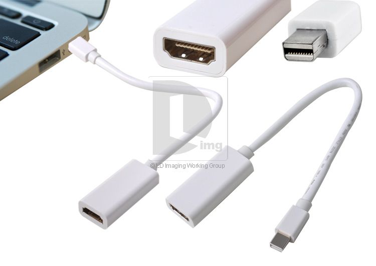 New 18cm Mini Display Port to HDMI Adapter Cable for Apple MacBook Pro 