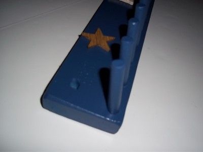 WOOD BASEBALL MINI BAT RACK HOLDER 9 / 17 BLUE L SPORT  